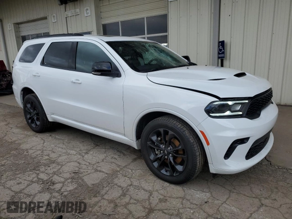 2024 Dodge Durango GT Plus with VIN 1C4RDJDG5RC111406, listed as a Copart auction lot 51932555 with 13,795 mi miles and Salvage title. Bid and sale history available at DreamBid. Image 4.