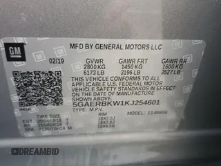 2019 Buick Enclave Essence with VIN 5GAERBKW1KJ254601, listed as a Copart auction lot 52615555 with 169,483 mi miles and Clean Title. Bid and sale history available at DreamBid. Image 13.