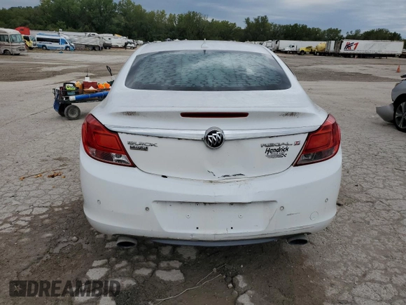 2011 Buick Regal CXL Turbo TO3 with VIN W04GX5GV7B1109653, listed as a Copart auction lot 73041834 with 0 mi miles and Clean Title. Bid and sale history available at carsss.com. Image 6.