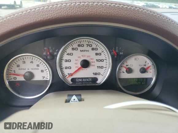 2008 Ford F-150 XLT with VIN 1FTPW12V38KB31466, listed as a Copart auction lot 54138665 with 133,029 mi miles and Salvage title. Bid and sale history available at DreamBid. Image 9.