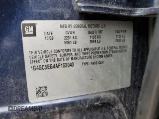 2010 Buick LaCrosse CXL with VIN 1G4GC5EG4AF152043, listed as a Copart auction lot 46757615 with 200,007 mi miles and Salvage Title. Bid and sale history available at carsss.com. Image 12.