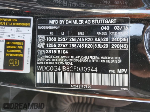 2016 Mercedes-Benz GLC 300 z VIN WDC0G4JB8GF080944, wystawiony jako Copart lot #59973245 z przebiegiem 118 465 mil mil oraz Szkoda całkowita • Salvage title. Historia ofert i sprzedaży dostępna na DreamBid. Obrazek 13.