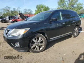 2014 Nissan Pathfinder Platinum with VIN 5N1AR2MM2EC609322, listed as a Copart auction lot 53986575 with 133,062 mi miles and Salvage Title. Bid and sale history available at carsss.com. Image 1.