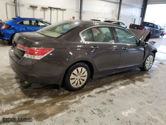 2011 Honda Accord Sdn LX with VIN 1HGCP2F33BA145313, listed as a Copart auction lot 80025354 with 110,538 mi miles and Salvage Title. Bid and sale history available at carsss.com. Image 3.