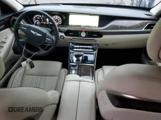 2019 Genesis G90 Premium with VIN KMTF34JA4KU061655, listed as a Copart auction lot 37555434 with 23,106 mi miles and . Bid and sale history available at carsss.com. Image 8.