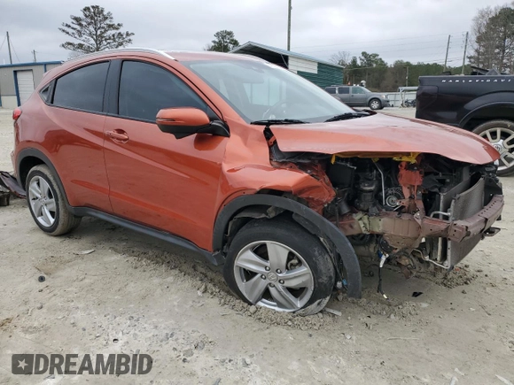 2020 Honda HR-V EX with VIN 3CZRU6H5XLM709982, listed as a Copart auction lot 43223565 with 74,874 mi miles and Salvage Title. Bid and sale history available at carsss.com. Image 4.