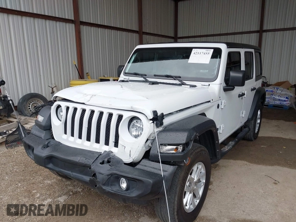 2023 Jeep Wrangler Sport S with VIN 1C4HJXDG8PW620005, listed as a IAAI auction lot 42117455 with 25,725 mi miles and . Bid and sale history available at DreamBid. Image 19.