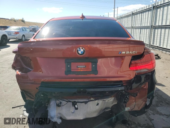 2018 BMW 2 Series M240i with VIN WBA2J5C57JVC07127, listed as a Copart auction lot 76994584 with 51,297 mi miles and Salvage title. Bid and sale history available at DreamBid. Image 6.