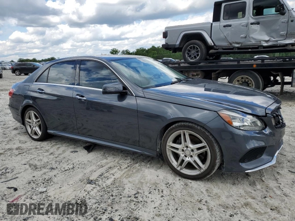 2014 Mercedes-Benz E 350 Sport with VIN WDDHF5KB9EA825975, listed as a Copart auction lot 55427505 with 134,668 mi miles and Salvage title. Bid and sale history available at DreamBid. Image 4.