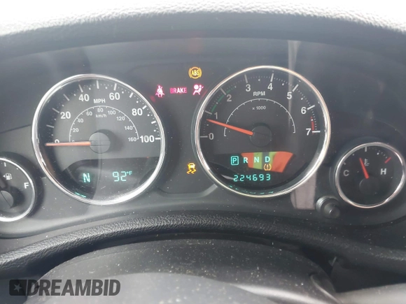 2012 Jeep Wrangler Unlimited Sport with VIN 1C4BJWDG0CL233718, listed as a IAAI auction lot 42551935 with 227,693 mi miles and . Bid and sale history available at DreamBid. Image 7.
