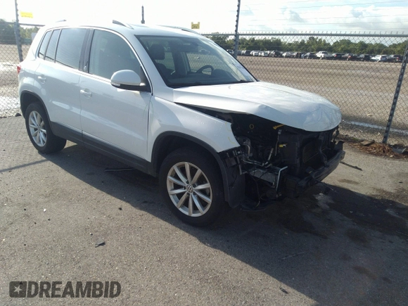 2017 Volkswagen Tiguan Wolfsburg Edition with VIN WVGRV7AXXHW509109, listed as a IAAI auction lot 42477386 with 77,645 mi miles and . Bid and sale history available at DreamBid. Image 1.