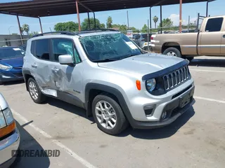 2021 Jeep Renegade Latitude with VIN ZACNJCBB8MPN10712, listed as a IAAI auction lot 42169548 with 56,796 mi miles and . Bid and sale history available at DreamBid. Image 1.