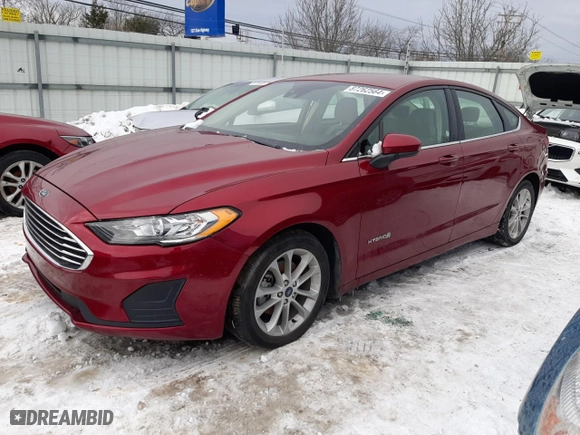 2019 Ford Fusion Hybrid SE with VIN 3FA6P0LU8KR257632, listed as a Copart auction lot 87262564 with 92,765 mi miles and Salvage Title. Bid and sale history available at carsss.com. Image 1.