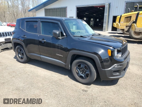 2017 Jeep Renegade Sport with VIN ZACCJAAH4HPF49470, listed as a Copart auction lot 53633315 with 107,962 mi miles and Clean title. Bid and sale history available at DreamBid. Image 4.
