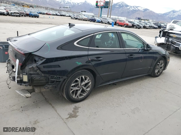 2021 Hyundai Sonata SEL with VIN KMHL64JA5MA151051, listed as a Copart auction lot 50962115 with 90,376 mi miles and Salvage Title. Bid and sale history available at carsss.com. Image 3.