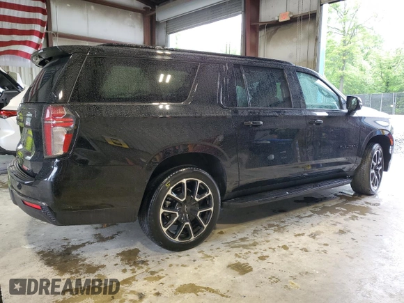 2022 Chevrolet Suburban RST with VIN 1GNSKEKD0NR339979, listed as a Copart auction lot 57858355 with 20,359 mi miles and Salvage title. Bid and sale history available at DreamBid. Image 3.