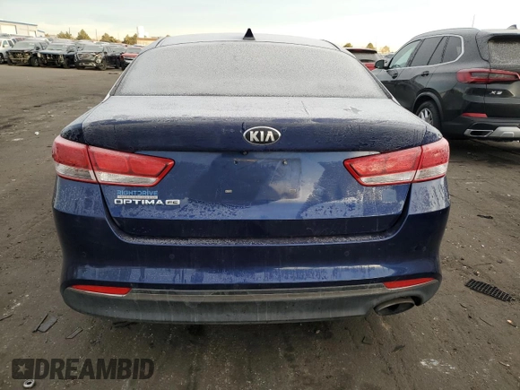 2018 Kia Optima LX with VIN 5XXGT4L34JG226240, listed as a Copart auction lot 85562164 with 118,278 mi miles and Non Repairable. Bid and sale history available at carsss.com. Image 6.