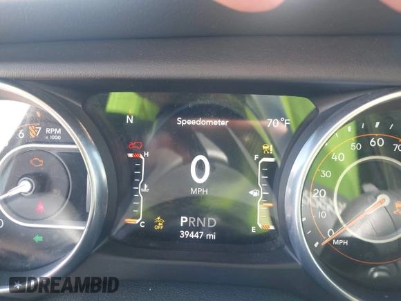 2020 Jeep Wrangler Unlimited Sahara High Altitude with VIN 1C4HJXEG8LW283103, listed as a IAAI auction lot 41830769 with 39,447 mi miles and . Bid and sale history available at DreamBid. Image 7.