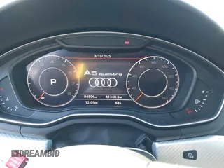 2019 Audi A5 Premium Plus with VIN WAUTNAF54KA026957, listed as a IAAI auction lot 41744015 with 94,506 mi miles and . Bid and sale history available at DreamBid. Image 7.