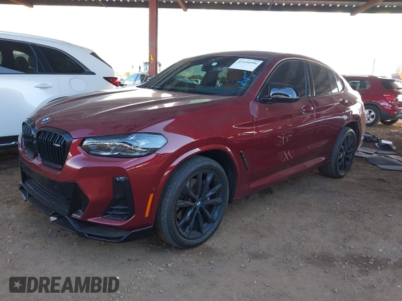 2024 BMW X4 M40i with VIN 5UX43DT0XR9U23493, listed as a IAAI auction lot 41444996 with 10,619 mi miles. Bid and sale history available at carsss.com. Image 2.