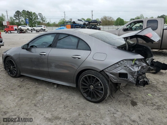 2022 Mercedes-Benz CLA with VIN W1K5J4GB2NN295300, listed as a Copart auction lot 50547835 with 37,665 mi miles and Salvage Title. Bid and sale history available at carsss.com. Image 2.