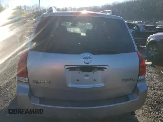 2005 Nissan Quest SL with VIN 5N1BV28U75N106612, listed as a Copart auction lot 86821104 with 0 mi miles and Salvage Title. Bid and sale history available at carsss.com. Image 6.