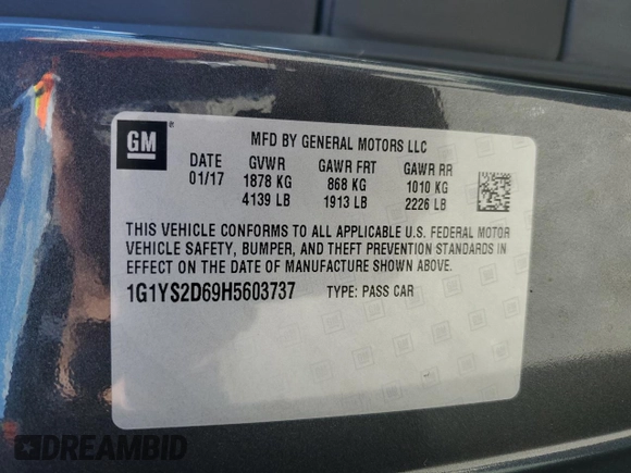 2017 Chevrolet Corvette Z06 2LZ with VIN 1G1YS2D69H5603737, listed as a Copart auction lot 73767964 with 0 mi miles and Salvage Title. Bid and sale history available at carsss.com. Image 13.