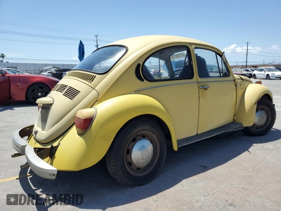 1973 Volkswagen Beetle with VIN 1332230723, listed as a Copart auction lot 57109315 with 12,672 mi miles and Clean Title. Bid and sale history available at DreamBid. Image 3.