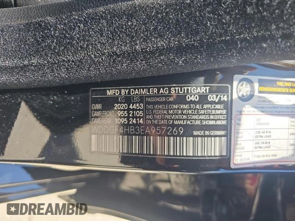 2014 Mercedes-Benz C 250 Sport with VIN WDDGF4HB3EA957269, listed as a Copart auction lot 65226545 with 100,479 mi miles and Clean title. Bid and sale history available at DreamBid. Image 10.