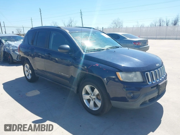 2012 Jeep Compass Sport with VIN 1C4NJCBB5CD580152, listed as a IAAI auction lot 41771142 with 126,229 mi miles. Bid and sale history available at carsss.com. Image 1.