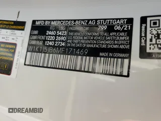 2021 Mercedes-Benz E-Class E 450 with VIN W1K1J5JB6MF171469, listed as a Copart auction lot 63923502 with 7,553 mi miles. Bid and sale history available at carsss.com. Image 10.