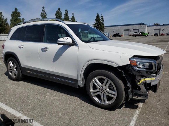 2020 Mercedes-Benz GLB with VIN W1N4M4GB1LW034303, listed as a Copart auction lot 49354325 with 43,274 mi miles and Salvage Title. Bid and sale history available at carsss.com. Image 4.