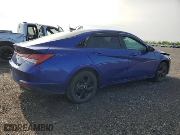 2021 Hyundai Elantra Blue z VIN KMHLM4AJ9MU004915, wystawiony jako Copart lot #58063455 z przebiegiem 158 971 mil mil oraz Czysty tytuł • Clean title. Historia ofert i sprzedaży dostępna na DreamBid. Obrazek 3.