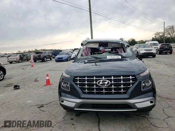 2022 Hyundai Venue Limited with VIN KMHRC8A3XNU187748, listed as a Copart auction lot 51633135 with 59,933 mi miles and Salvage Title. Bid and sale history available at DreamBid. Image 12.