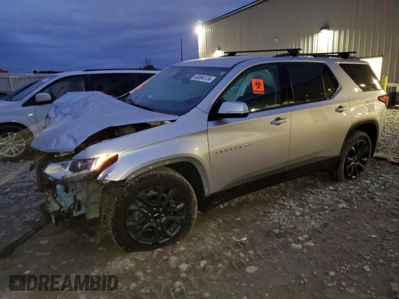 2019 Chevrolet Traverse RS with VIN 1GNEVJKW4KJ270951, listed as a Copart auction lot 83894124 with 57,729 mi miles and Non Repairable. Bid and sale history available at carsss.com. Image 1.