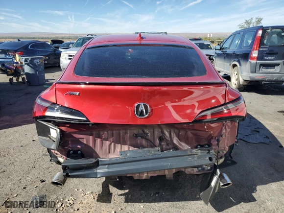 2024 Acura Integra w/A-Spec Technology Package with VIN 19UDE4G72RA020496, listed as a Copart auction lot 76793484 with 3081 miles and Salvage Title. Bid and sale history available at carsss.com. Image 6.