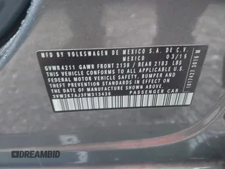 2015 Volkswagen Jetta S с VIN 3VW2K7AJ3FM313436, выставлен на аукционе IAAI как лот 42397215 с пробегом 175 889 миль миль и . История ставок и продаж доступна на DreamBid. Изображение 9.
