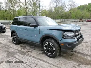 2021 Ford Bronco Sport Outer Banks with VIN 3FMCR9C61MRB08300, listed as a Copart auction lot 55614415 with 54,230 mi miles and Salvage title. Bid and sale history available at DreamBid. Image 14.