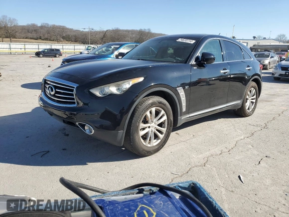 2016 Infiniti QX70 with VIN JN8CS1MU2GM670540, listed as a Copart auction lot 48196665 with Not Provided miles and Salvage Title. Bid and sale history available at DreamBid. Image 1.