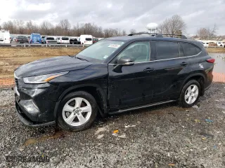 2021 Toyota Highlander L with VIN 5TDCZRBH7MS124411, listed as a Copart auction lot 44860965 with 47,504 mi miles and Salvage Title. Bid and sale history available at carsss.com. Image 1.