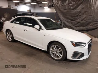 2021 Audi A4 S line Premium with VIN WAUDAAF44MN005142, listed as a IAAI auction lot 40352248 with 39,570 mi miles and . Bid and sale history available at DreamBid. Image 1.