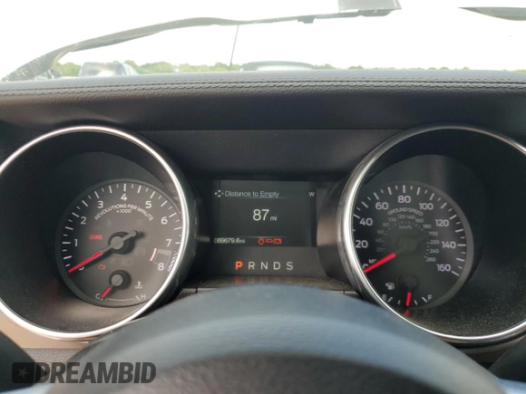 2019 Ford Mustang GT Premium with VIN 1FATP8FF1K5126110, listed as a Copart auction lot 64221625 with 69,679 mi miles and Clean title. Bid and sale history available at DreamBid. Image 9.