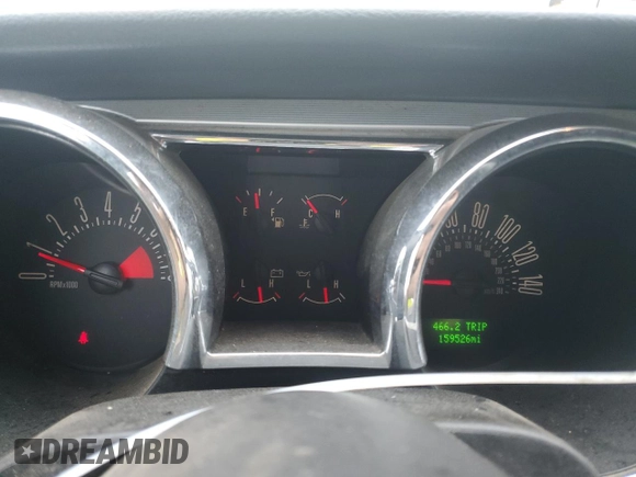 2006 Ford Mustang GT Deluxe with VIN 1ZVFT85HX65162886, listed as a Copart auction lot 50969125 with 159,526 mi miles and Salvage Title. Bid and sale history available at carsss.com. Image 9.