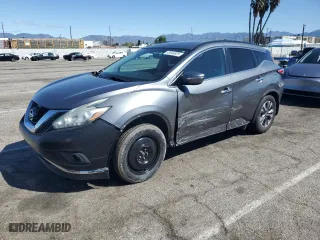 2015 Nissan Murano SV with VIN 5N1AZ2MG2FN229638, listed as a Copart auction lot 49446925 with 152,493 mi miles and Salvage Title. Bid and sale history available at carsss.com. Image 1.