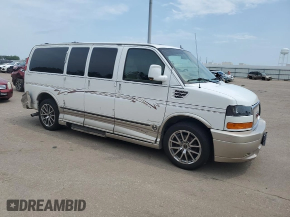 2013 GMC Savana Cargo Van YF7 Upfitter with VIN 1GDS7DC41D1104230, listed as a Copart auction lot 64390224 with 88,421 mi miles and Salvage Title. Bid and sale history available at carsss.com. Image 4.