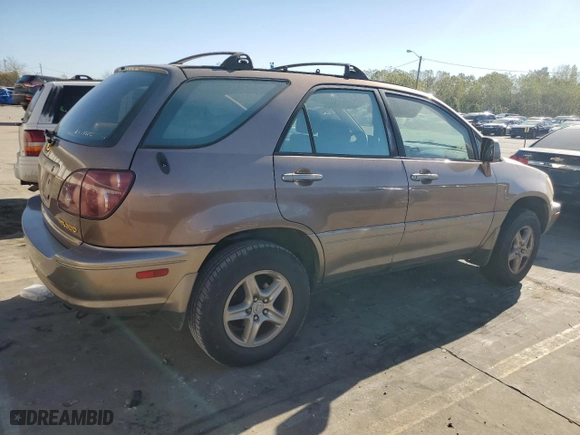 1999 Lexus RX 300 Luxury SUV with VIN JT6HF10U0X0083506, listed as a Copart auction lot 74708624 with 210,645 mi miles and Salvage Title. Bid and sale history available at carsss.com. Image 3.