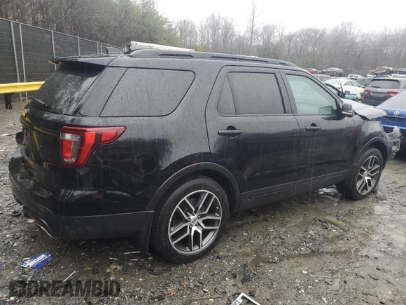 2017 Ford Explorer Sport with VIN 1FM5K8GT9HGB38228, listed as a Copart auction lot 44203005 with Not Provided miles and Salvage Title. Bid and sale history available at carsss.com. Image 3.