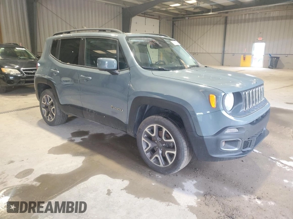 2017 Jeep Renegade Latitude with VIN ZACCJBBB5HPE48244, listed as a Copart auction lot 57561845 with 100,927 mi miles and Salvage title. Bid and sale history available at DreamBid. Image 4.
