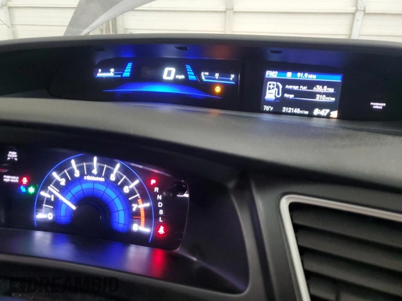2015 Honda Civic LX with VIN 19XFB2F57FE018983, listed as a Copart auction lot 54947805 with 312,148 mi miles and Salvage Title. Bid and sale history available at DreamBid. Image 9.