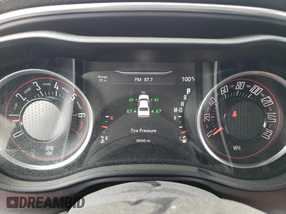 2016 Dodge Challenger SXT Plus with VIN 2C3CDZAG3GH345826, listed as a Copart auction lot 59135335 with 38,345 mi miles and Salvage title. Bid and sale history available at DreamBid. Image 9.